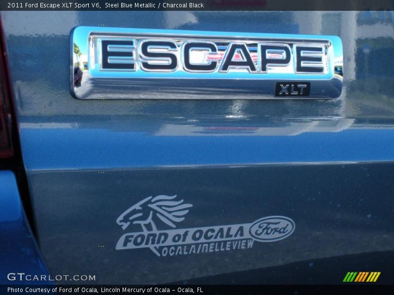 Steel Blue Metallic / Charcoal Black 2011 Ford Escape XLT Sport V6