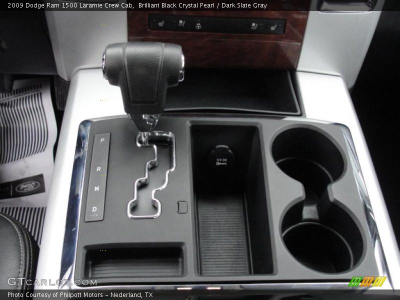 Brilliant Black Crystal Pearl / Dark Slate Gray 2009 Dodge Ram 1500 Laramie Crew Cab