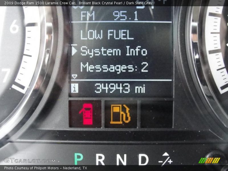 Brilliant Black Crystal Pearl / Dark Slate Gray 2009 Dodge Ram 1500 Laramie Crew Cab