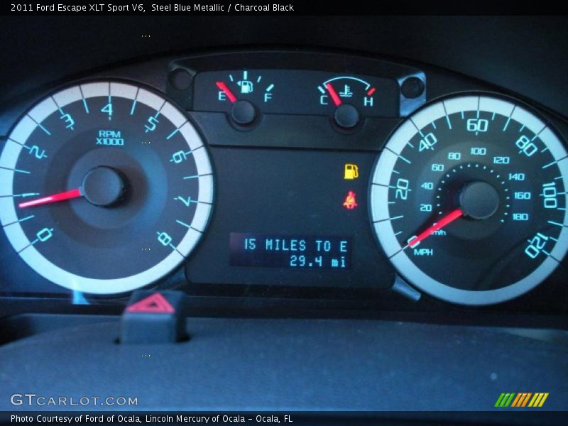 Steel Blue Metallic / Charcoal Black 2011 Ford Escape XLT Sport V6