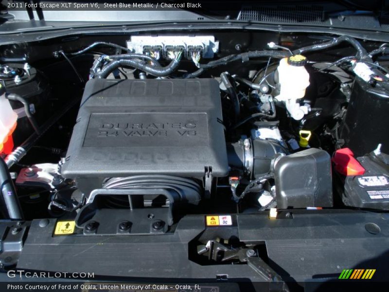 Steel Blue Metallic / Charcoal Black 2011 Ford Escape XLT Sport V6