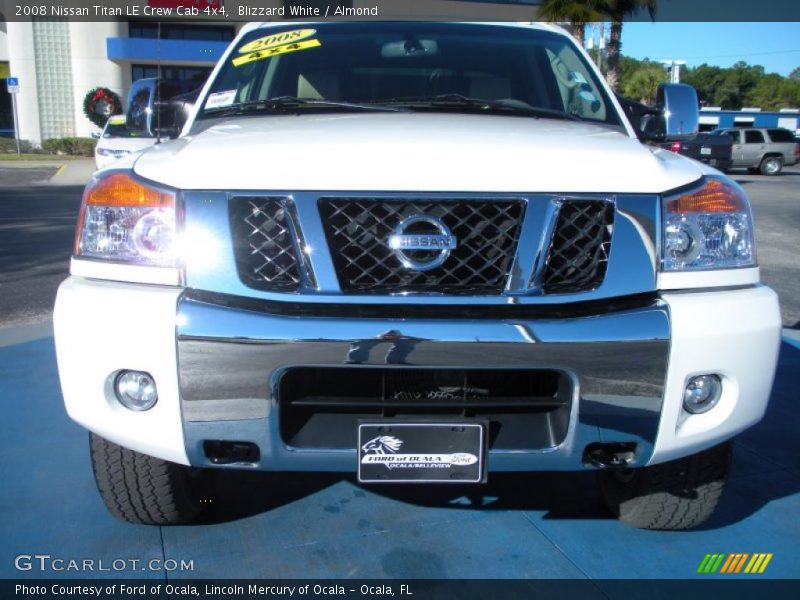 Blizzard White / Almond 2008 Nissan Titan LE Crew Cab 4x4