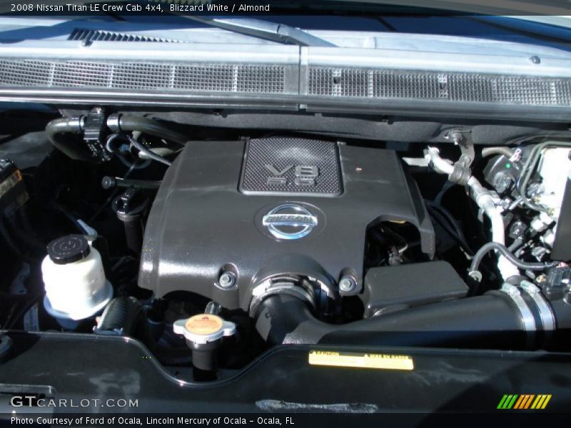  2008 Titan LE Crew Cab 4x4 Engine - 5.6 Liter Flex-Fuel DOHC 32-Valve CVTCS V8