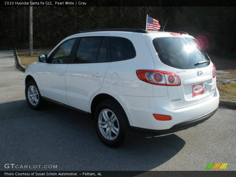Pearl White / Gray 2010 Hyundai Santa Fe GLS