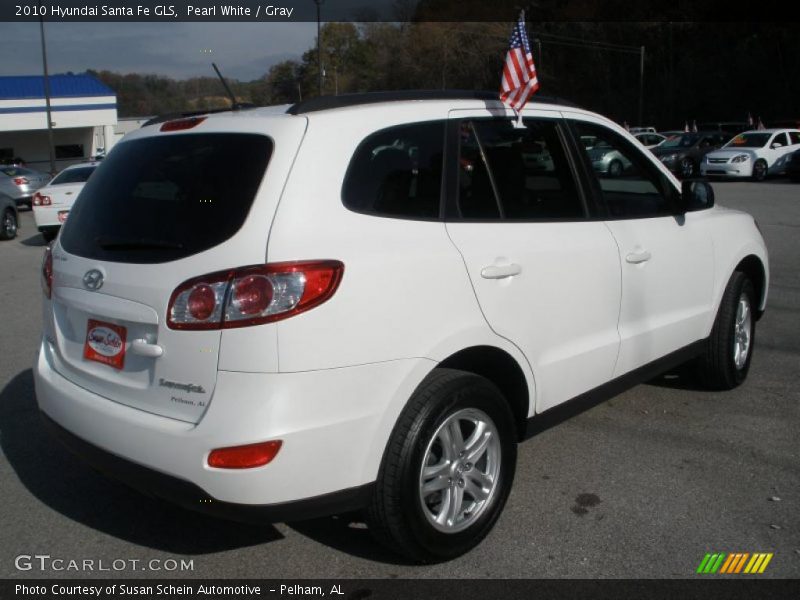 Pearl White / Gray 2010 Hyundai Santa Fe GLS