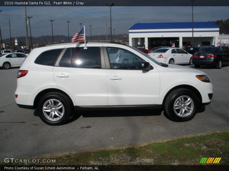 Pearl White / Gray 2010 Hyundai Santa Fe GLS