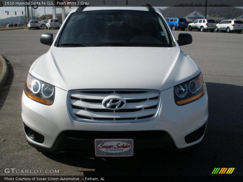 Pearl White / Gray 2010 Hyundai Santa Fe GLS