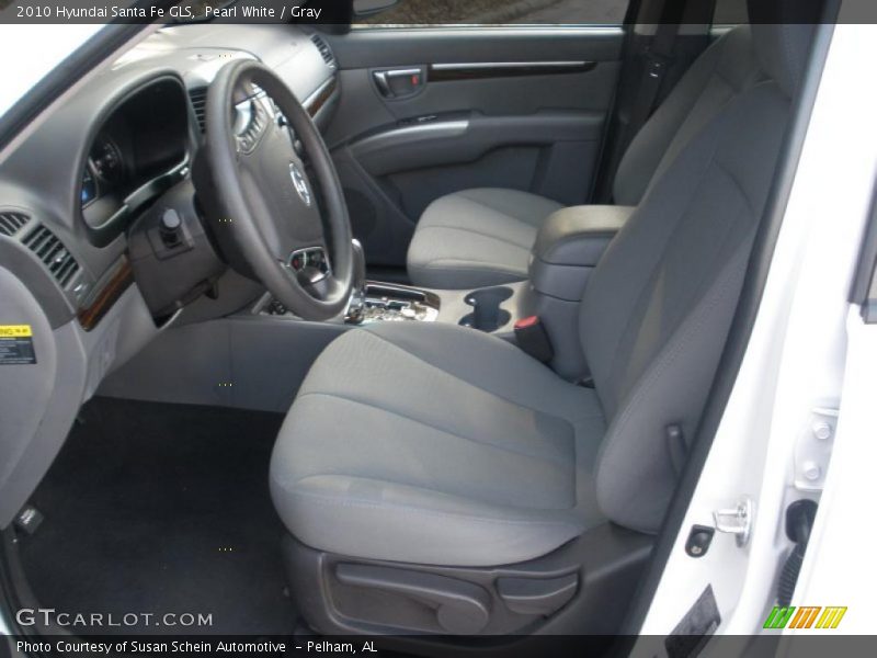 Pearl White / Gray 2010 Hyundai Santa Fe GLS