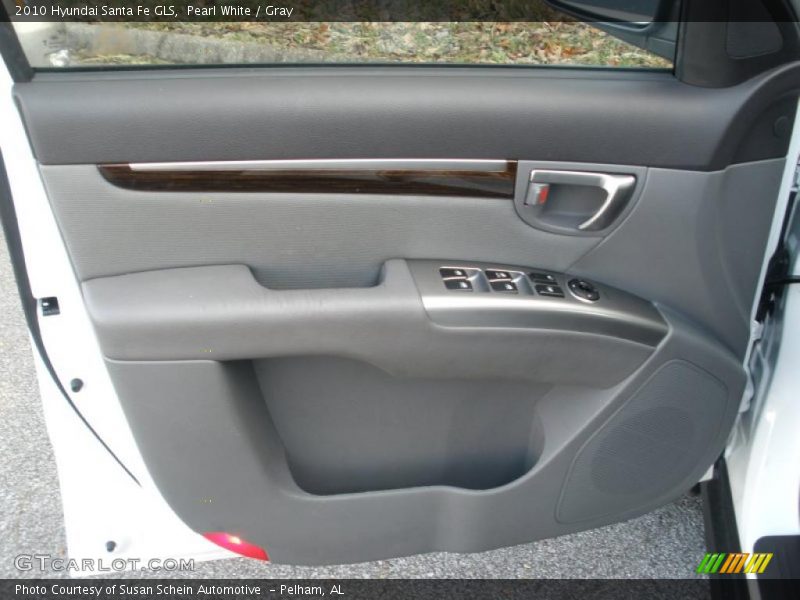 Pearl White / Gray 2010 Hyundai Santa Fe GLS