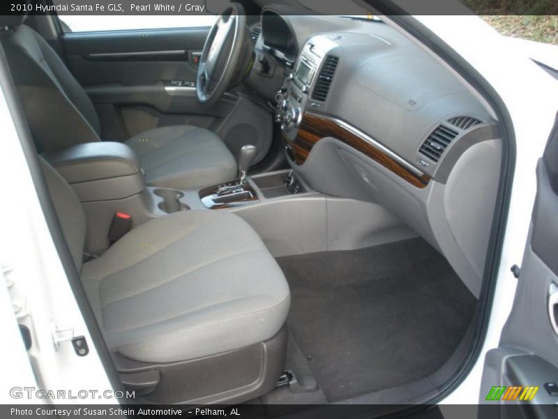Pearl White / Gray 2010 Hyundai Santa Fe GLS