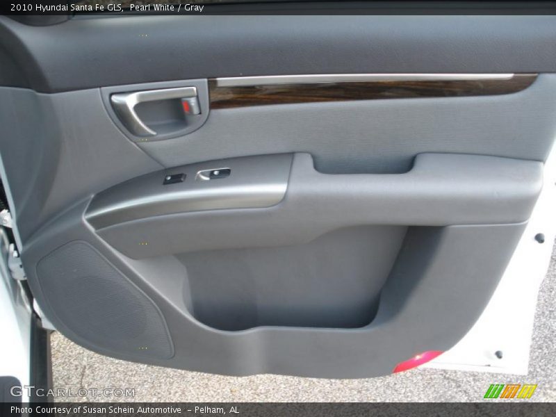 Pearl White / Gray 2010 Hyundai Santa Fe GLS