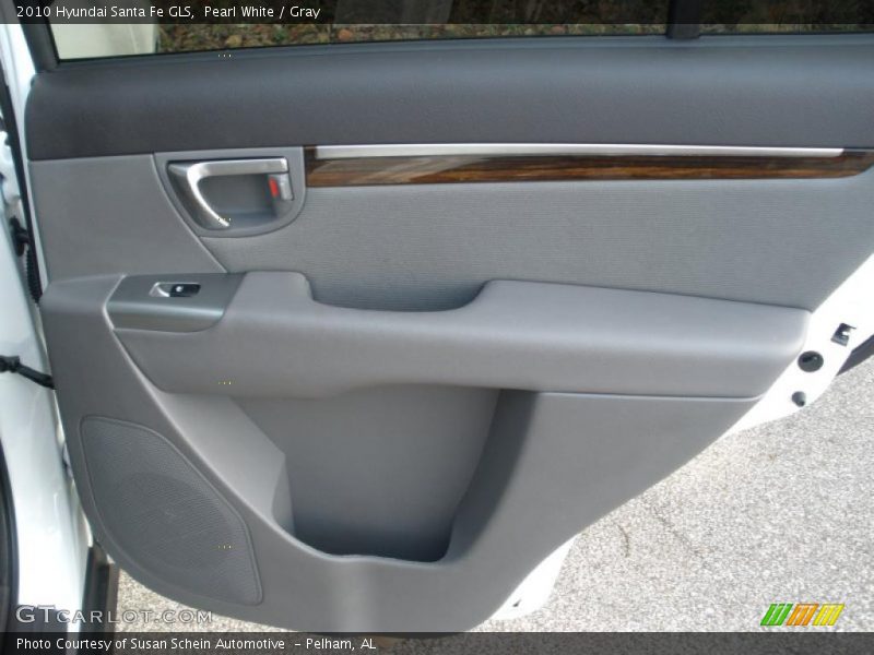 Pearl White / Gray 2010 Hyundai Santa Fe GLS