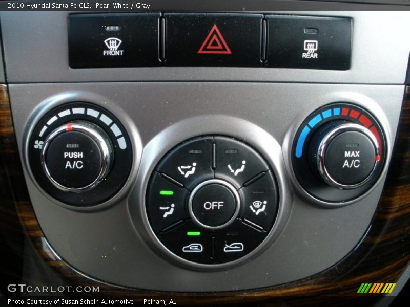Pearl White / Gray 2010 Hyundai Santa Fe GLS