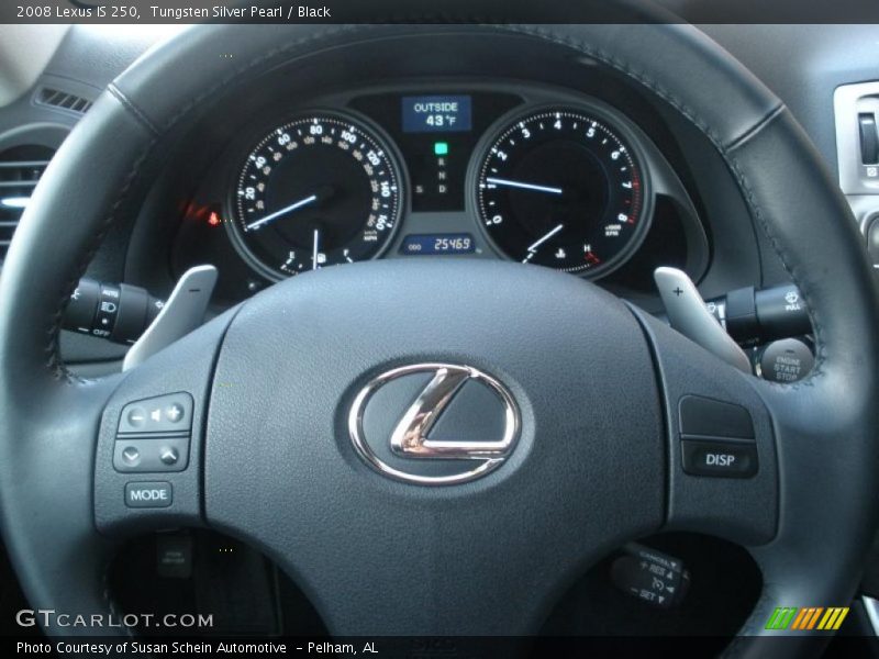 Tungsten Silver Pearl / Black 2008 Lexus IS 250