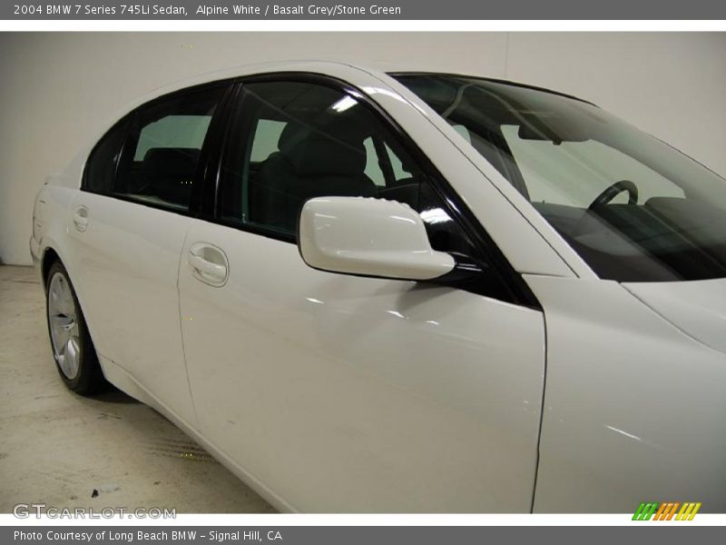 Alpine White / Basalt Grey/Stone Green 2004 BMW 7 Series 745Li Sedan