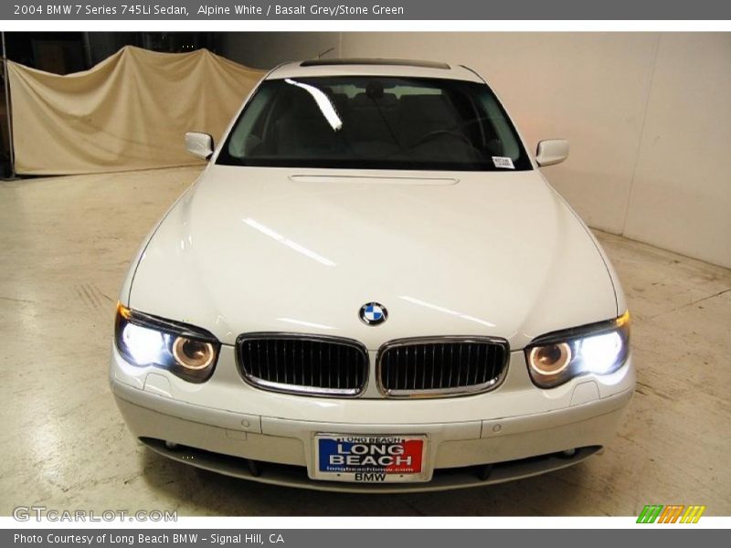 Alpine White / Basalt Grey/Stone Green 2004 BMW 7 Series 745Li Sedan