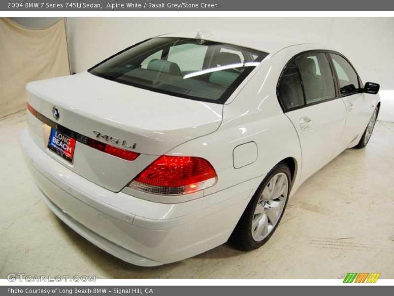 Alpine White / Basalt Grey/Stone Green 2004 BMW 7 Series 745Li Sedan