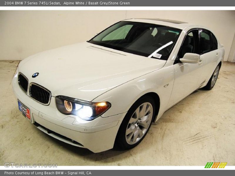 Alpine White / Basalt Grey/Stone Green 2004 BMW 7 Series 745Li Sedan