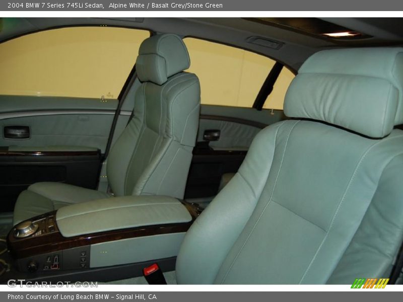 Alpine White / Basalt Grey/Stone Green 2004 BMW 7 Series 745Li Sedan