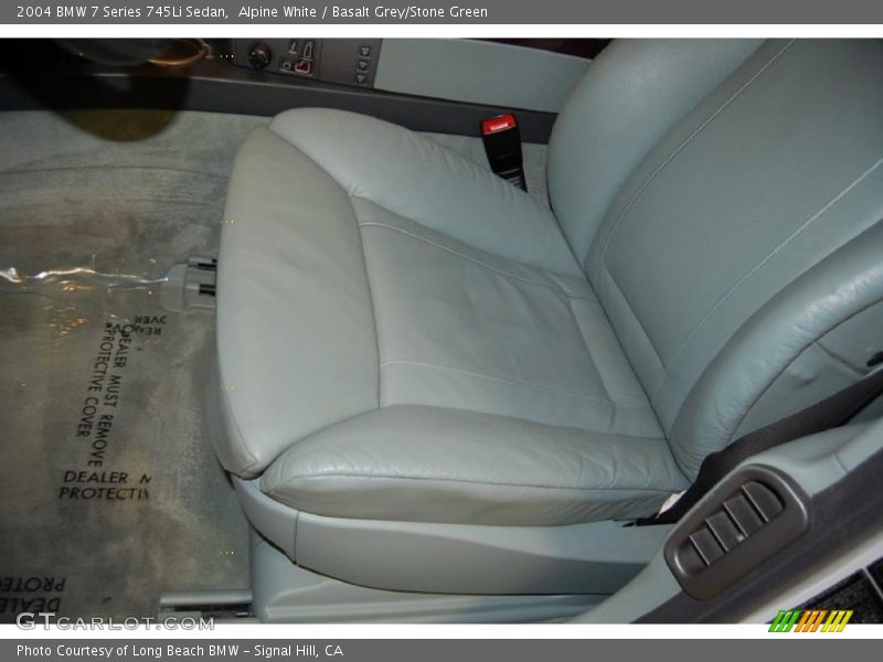 Alpine White / Basalt Grey/Stone Green 2004 BMW 7 Series 745Li Sedan