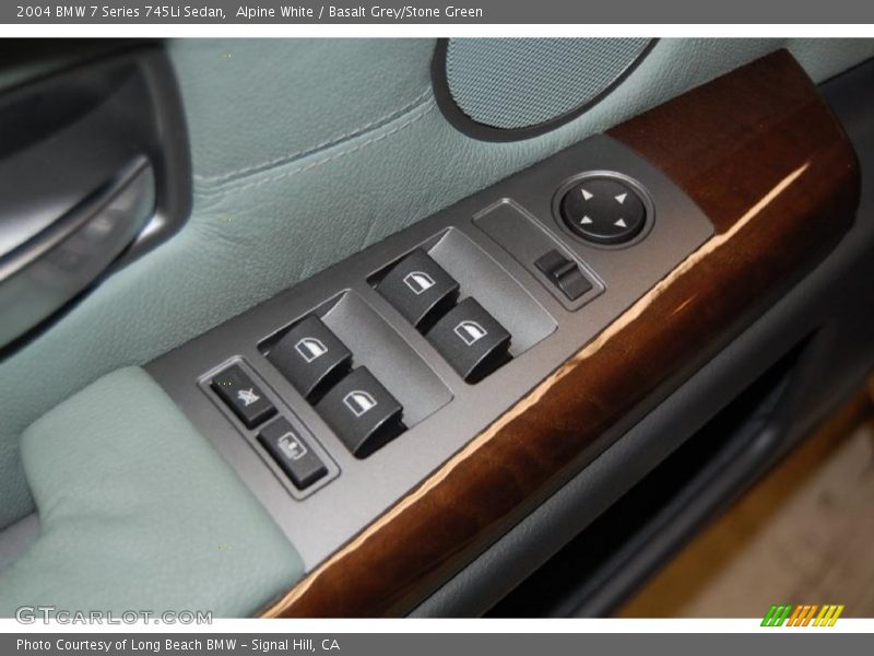 Alpine White / Basalt Grey/Stone Green 2004 BMW 7 Series 745Li Sedan
