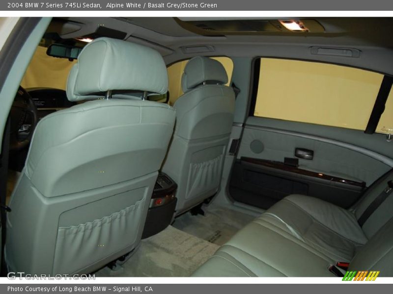 Alpine White / Basalt Grey/Stone Green 2004 BMW 7 Series 745Li Sedan