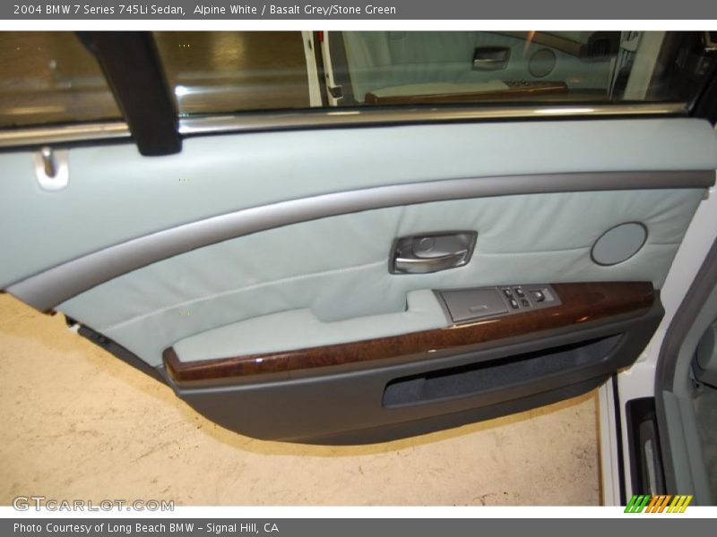 Alpine White / Basalt Grey/Stone Green 2004 BMW 7 Series 745Li Sedan