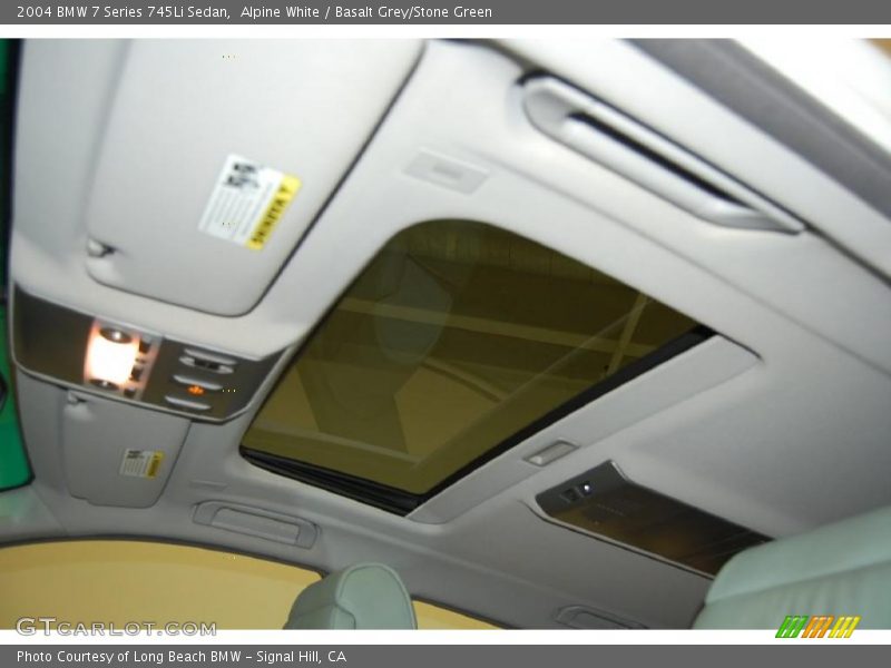 Alpine White / Basalt Grey/Stone Green 2004 BMW 7 Series 745Li Sedan
