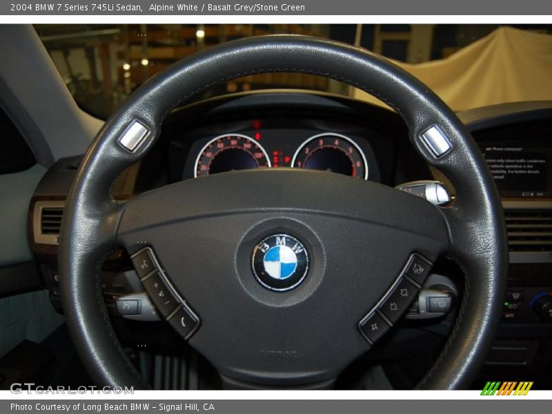 Alpine White / Basalt Grey/Stone Green 2004 BMW 7 Series 745Li Sedan
