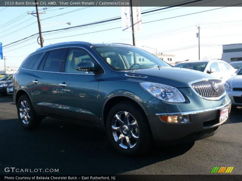 Silver Green Metallic / Cashmere/Cocoa 2010 Buick Enclave CXL AWD