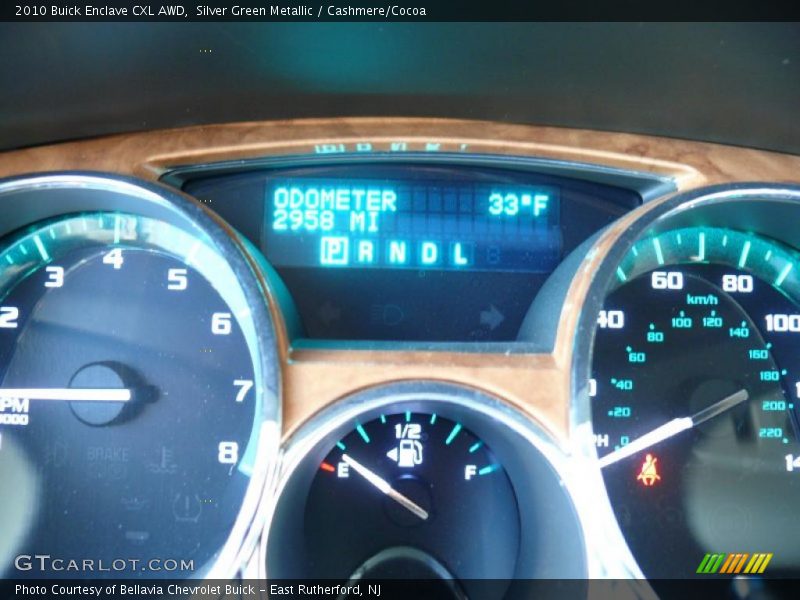 Silver Green Metallic / Cashmere/Cocoa 2010 Buick Enclave CXL AWD