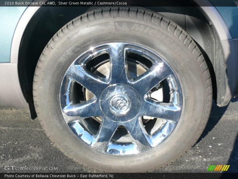 Silver Green Metallic / Cashmere/Cocoa 2010 Buick Enclave CXL AWD