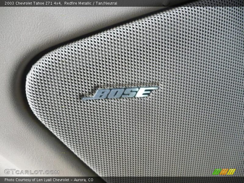 Redfire Metallic / Tan/Neutral 2003 Chevrolet Tahoe Z71 4x4