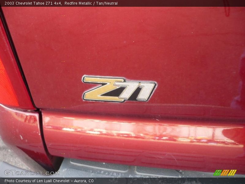 Redfire Metallic / Tan/Neutral 2003 Chevrolet Tahoe Z71 4x4