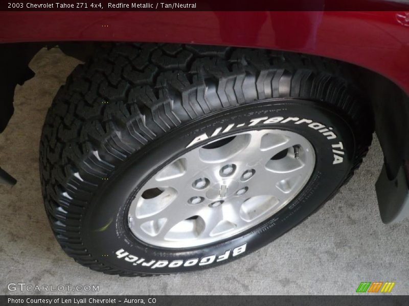 Redfire Metallic / Tan/Neutral 2003 Chevrolet Tahoe Z71 4x4