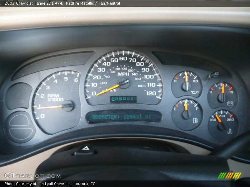 Redfire Metallic / Tan/Neutral 2003 Chevrolet Tahoe Z71 4x4