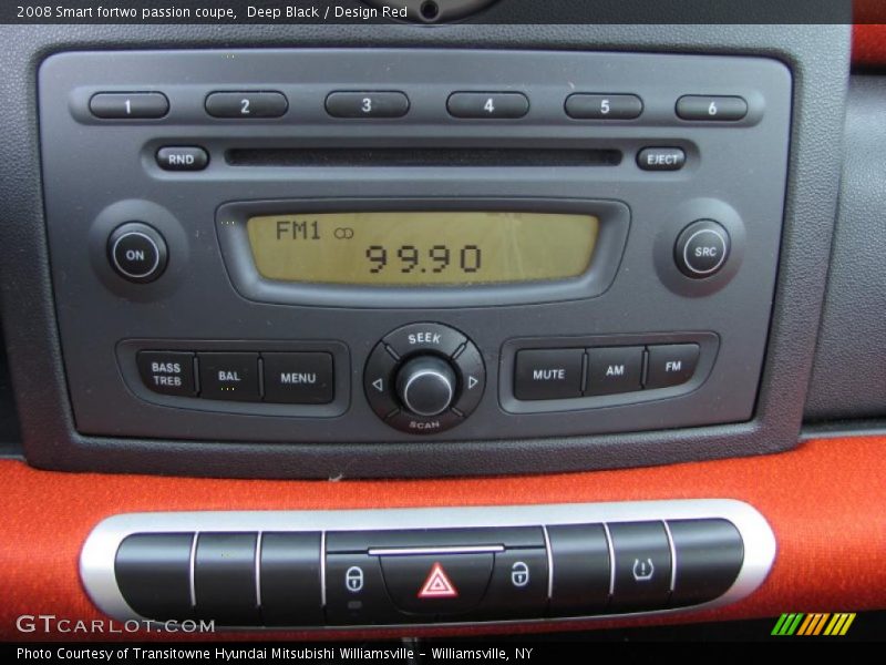 Deep Black / Design Red 2008 Smart fortwo passion coupe