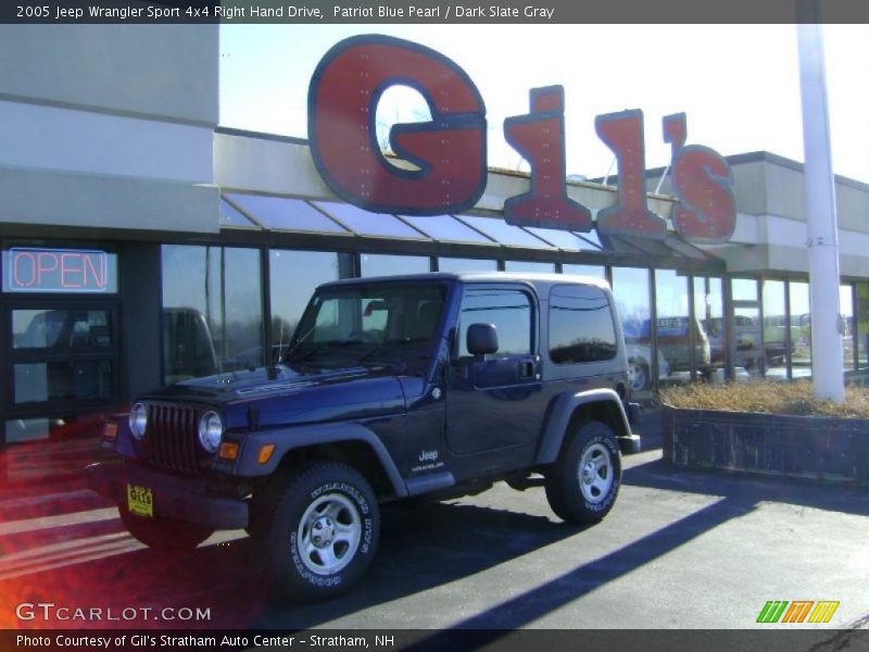 Patriot Blue Pearl / Dark Slate Gray 2005 Jeep Wrangler Sport 4x4 Right Hand Drive