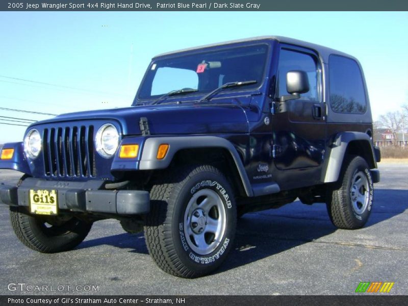 Patriot Blue Pearl / Dark Slate Gray 2005 Jeep Wrangler Sport 4x4 Right Hand Drive