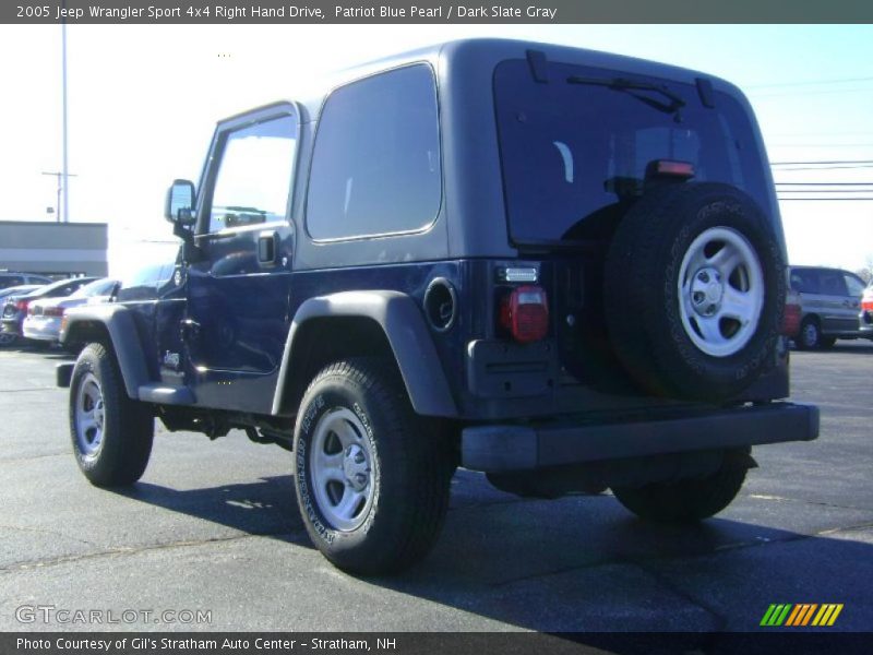 Patriot Blue Pearl / Dark Slate Gray 2005 Jeep Wrangler Sport 4x4 Right Hand Drive