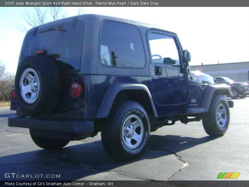 Patriot Blue Pearl / Dark Slate Gray 2005 Jeep Wrangler Sport 4x4 Right Hand Drive