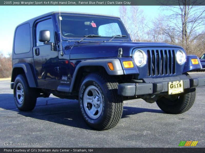 Patriot Blue Pearl / Dark Slate Gray 2005 Jeep Wrangler Sport 4x4 Right Hand Drive