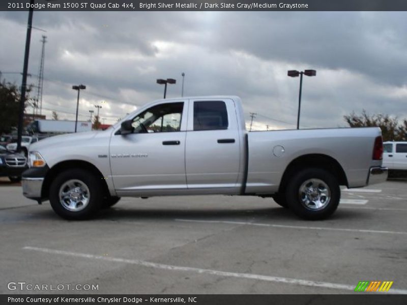 Bright Silver Metallic / Dark Slate Gray/Medium Graystone 2011 Dodge Ram 1500 ST Quad Cab 4x4