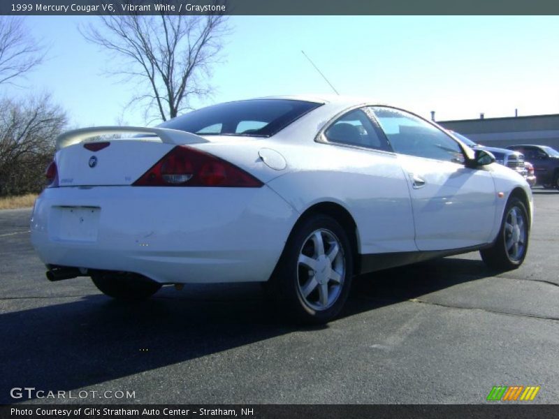 Vibrant White / Graystone 1999 Mercury Cougar V6