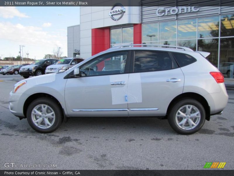 Silver Ice Metallic / Black 2011 Nissan Rogue SV