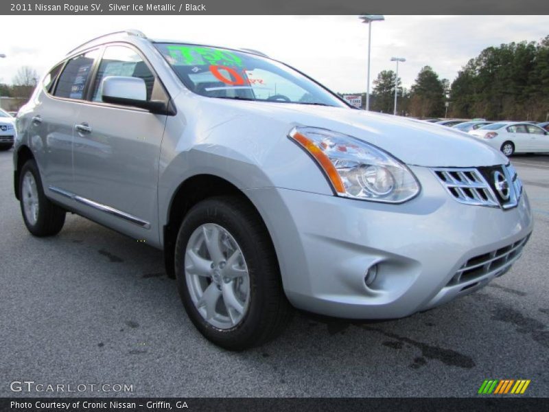 Silver Ice Metallic / Black 2011 Nissan Rogue SV