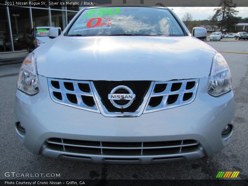 Silver Ice Metallic / Black 2011 Nissan Rogue SV