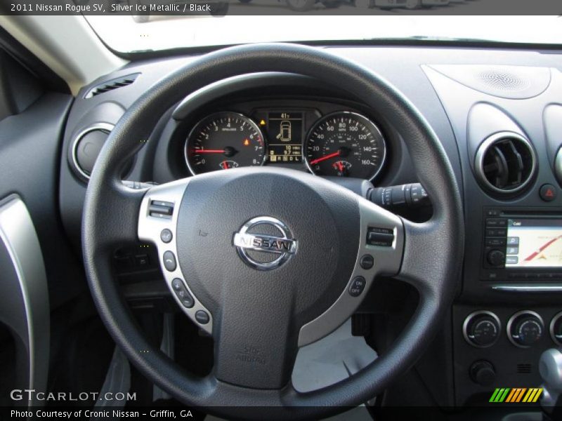 Silver Ice Metallic / Black 2011 Nissan Rogue SV