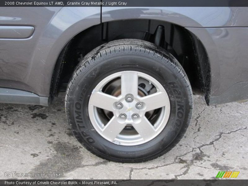 Granite Gray Metallic / Light Gray 2008 Chevrolet Equinox LT AWD