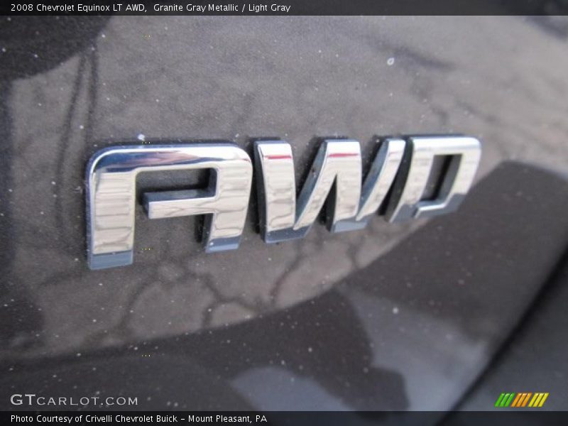Granite Gray Metallic / Light Gray 2008 Chevrolet Equinox LT AWD
